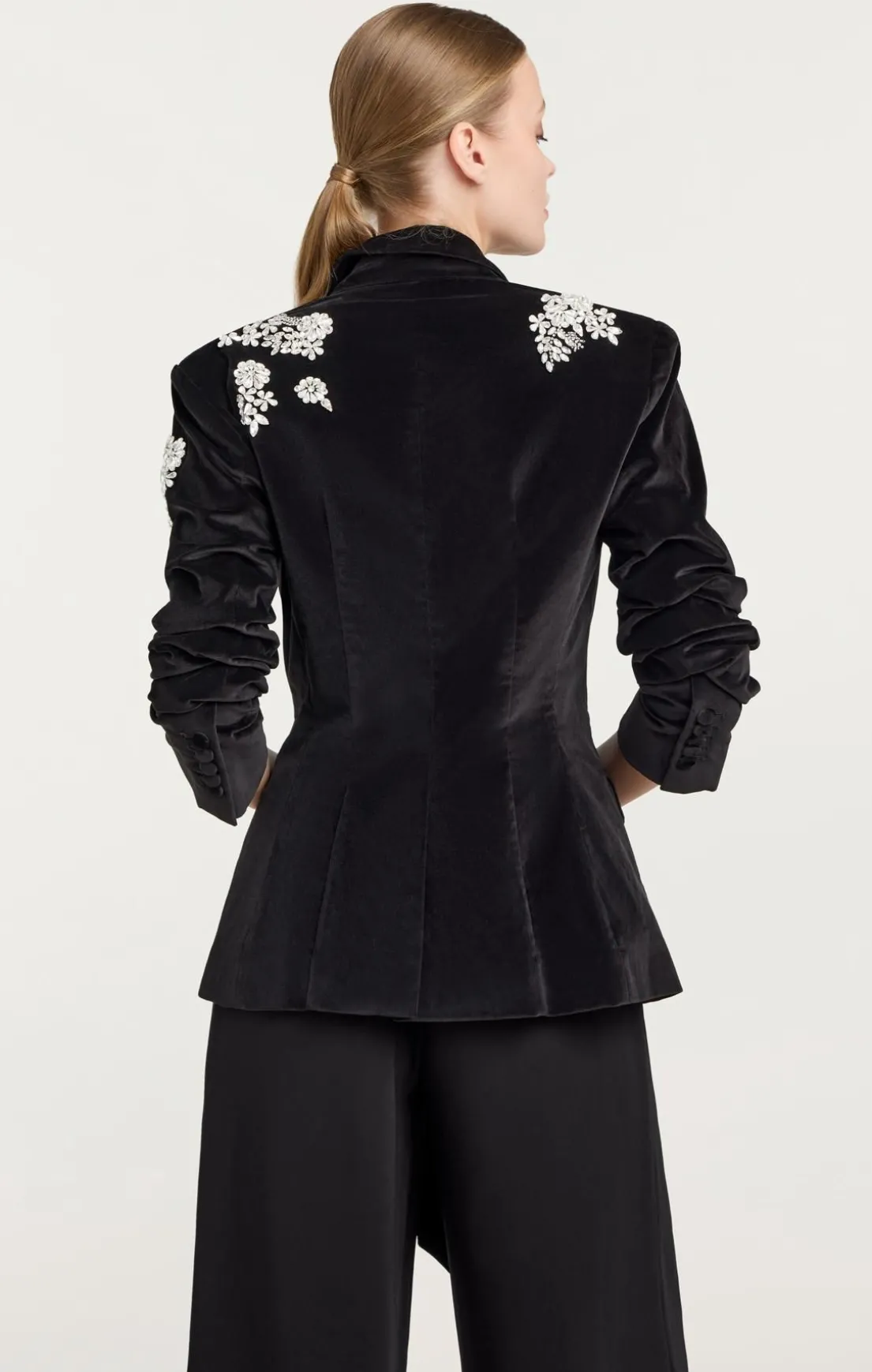 Crystal Ivy Chenille Scrunched Cheyenne Blazer