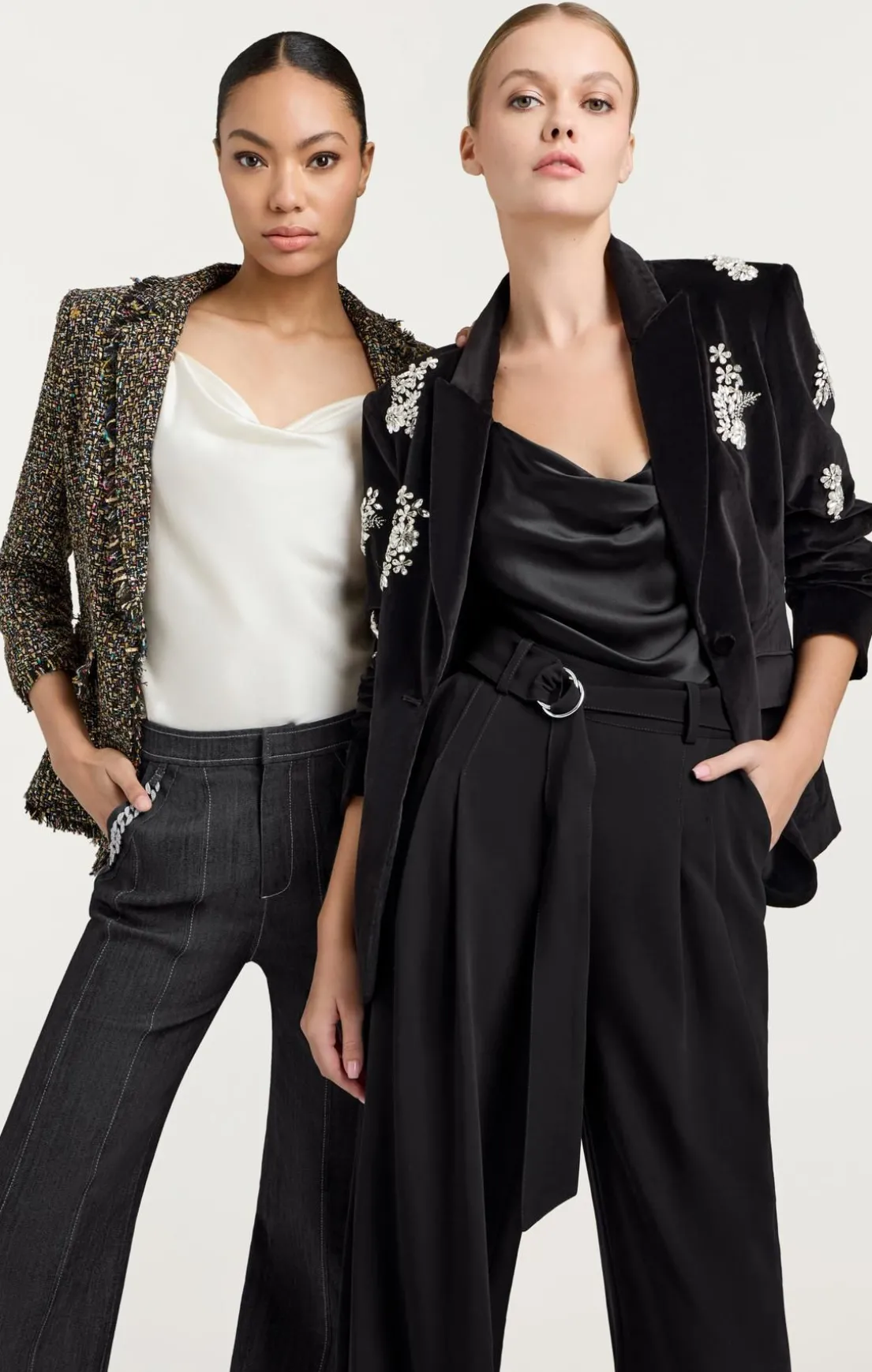 Crystal Ivy Chenille Scrunched Cheyenne Blazer