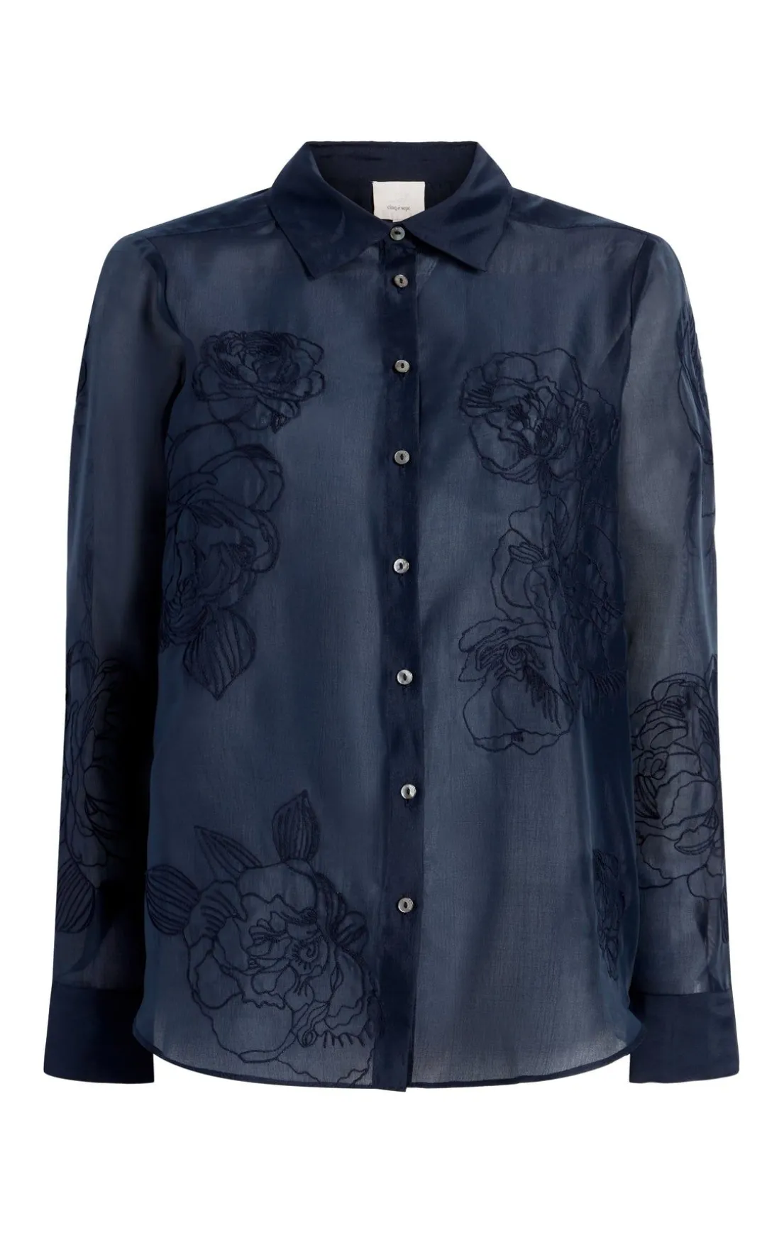 Embroidered Organza Luna Top
