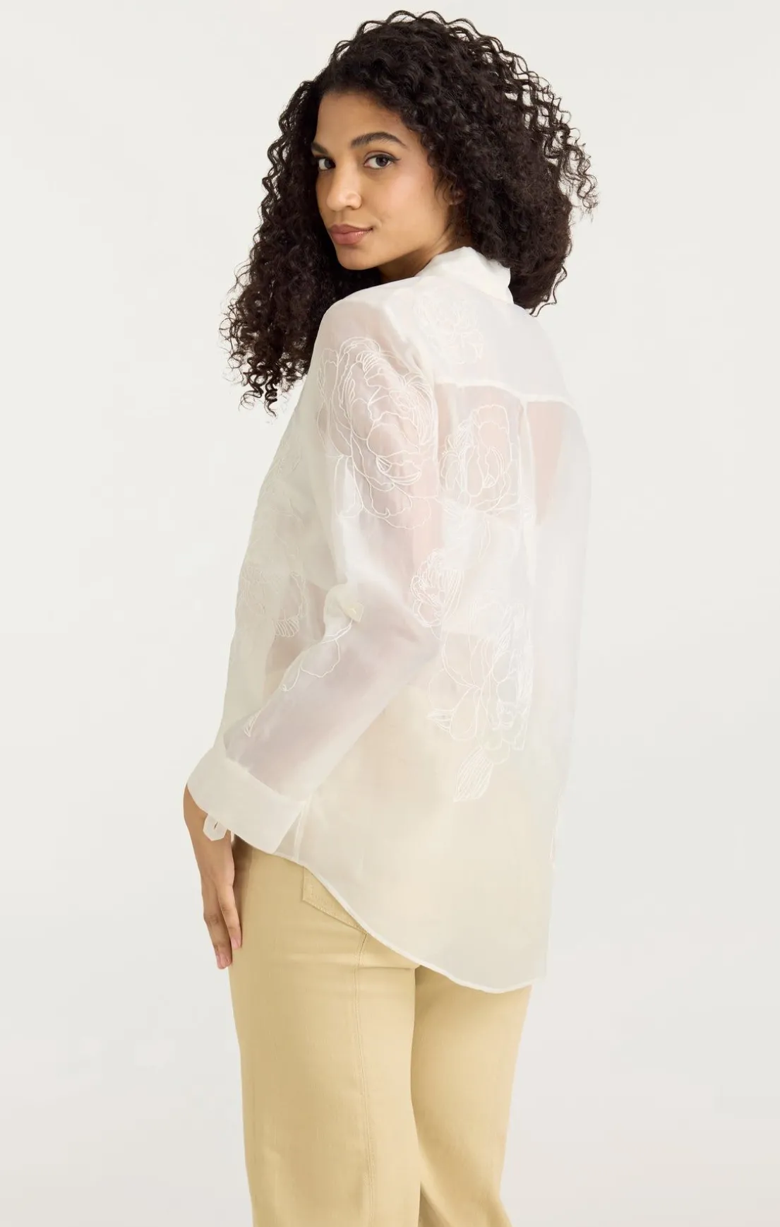 Embroidered Organza Luna Top
