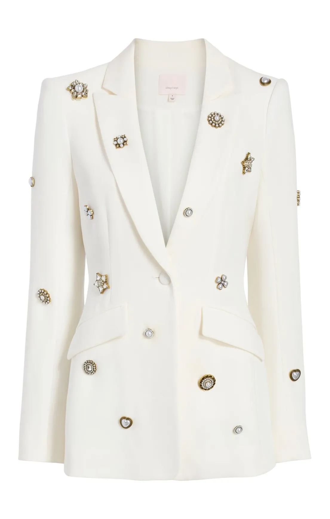 Gold Charm Embellished Cheyenne Blazer