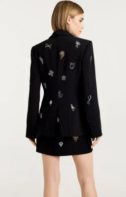 Heatset Brooches Embellished Cheyenne Blazer