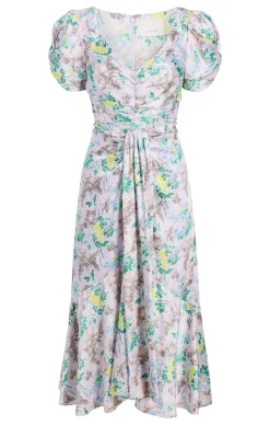 Light Washed Floral Walker Dress