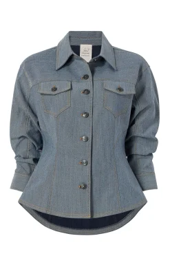 Reverse Denim Scrunched Canyon Jacket