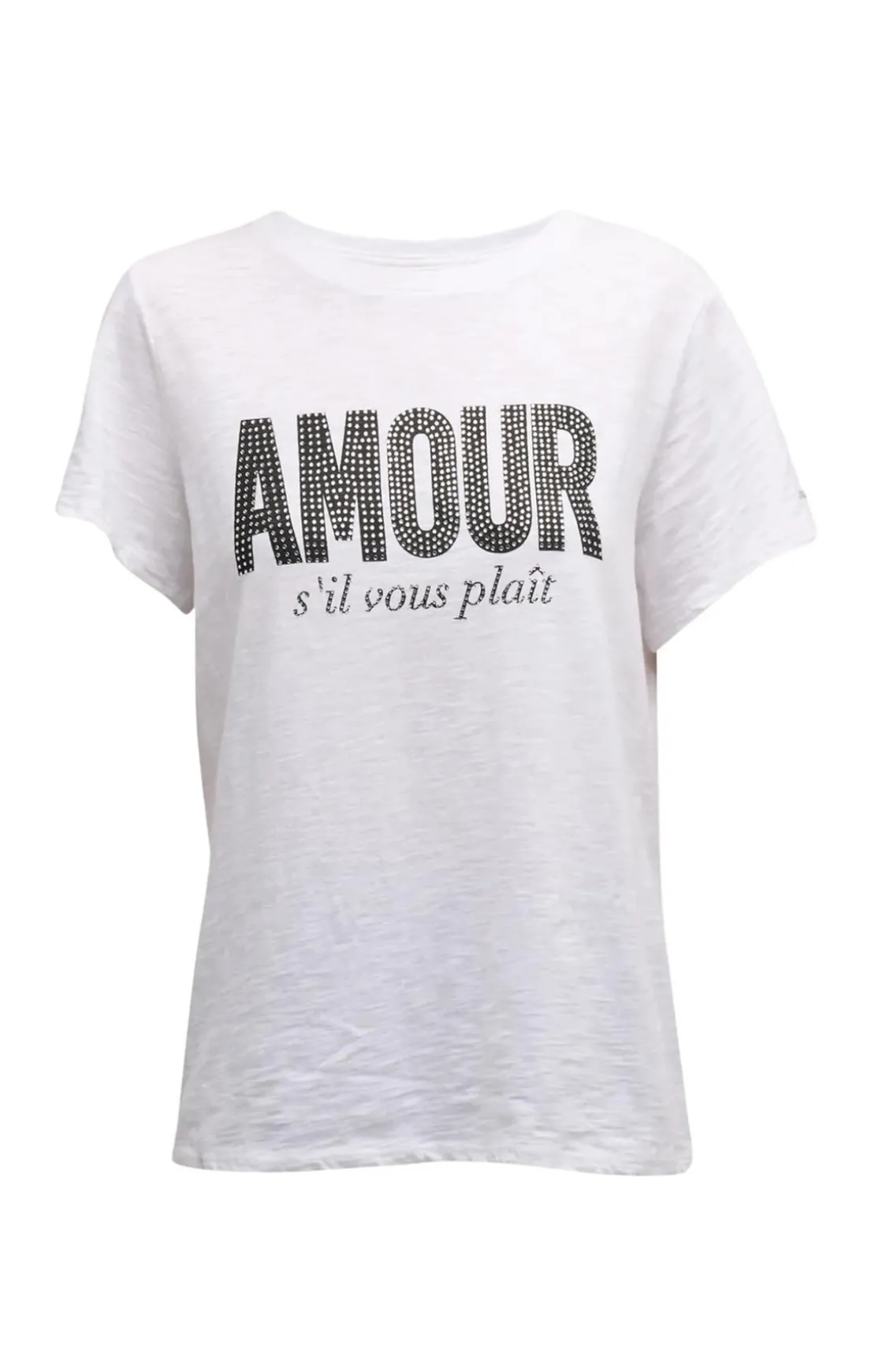 Rhinestone Amour Sil Vous Plait Tee