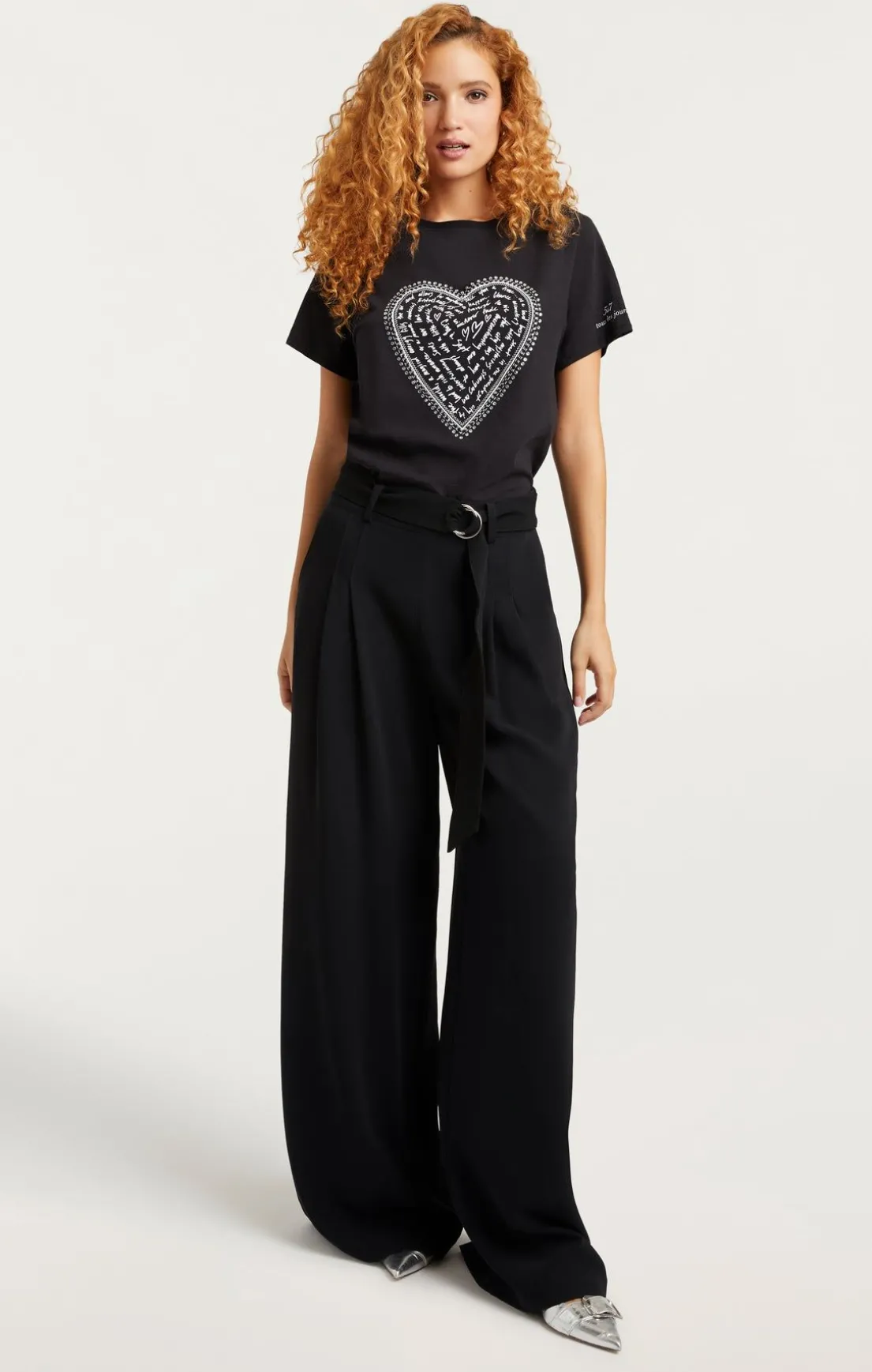 Rhinestone Love Letter Heart Tee