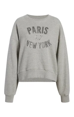 Rhinestone Paris New York Brandy Pullover