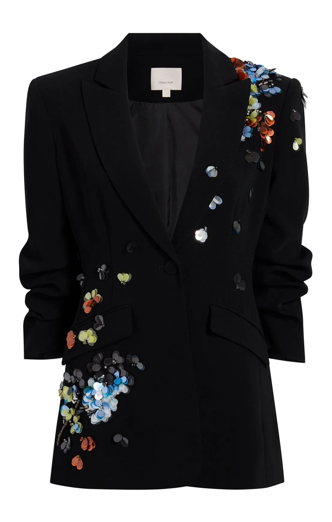 Sequin Flower Scrunched Cheyenne Blazer