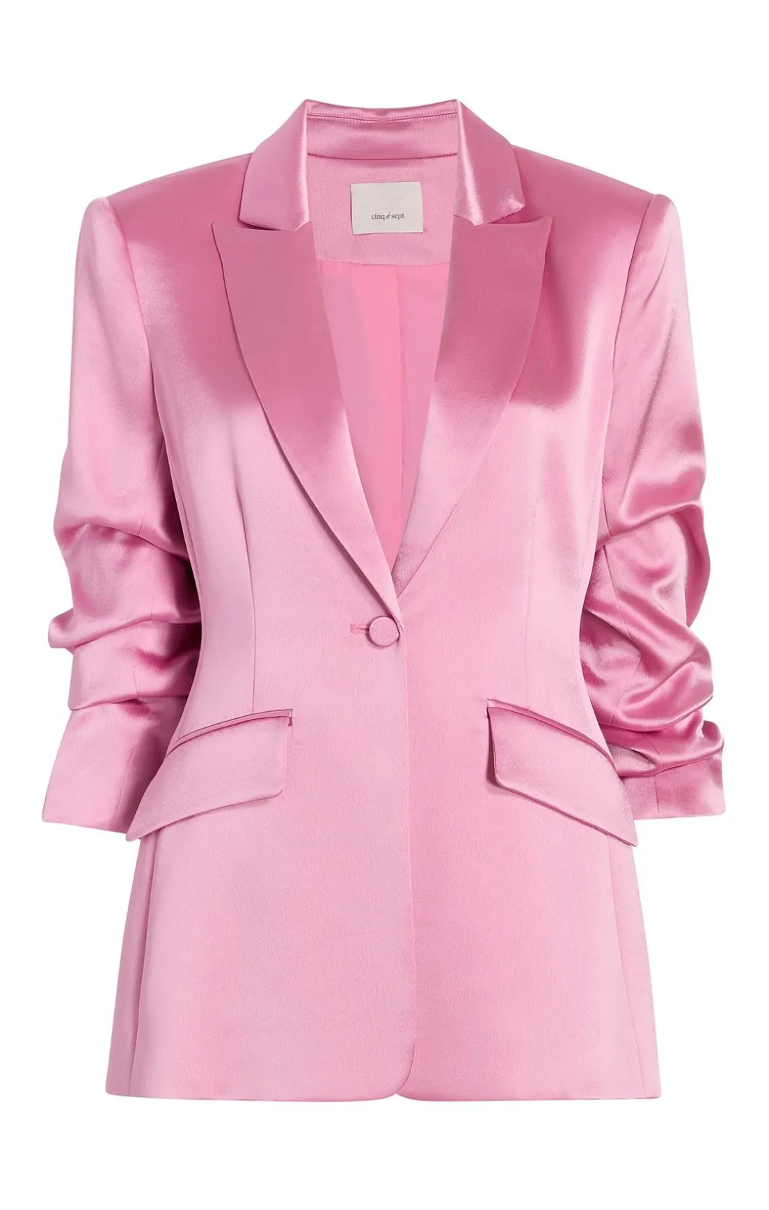 Smooth Satin Scrunched Cheyenne Blazer